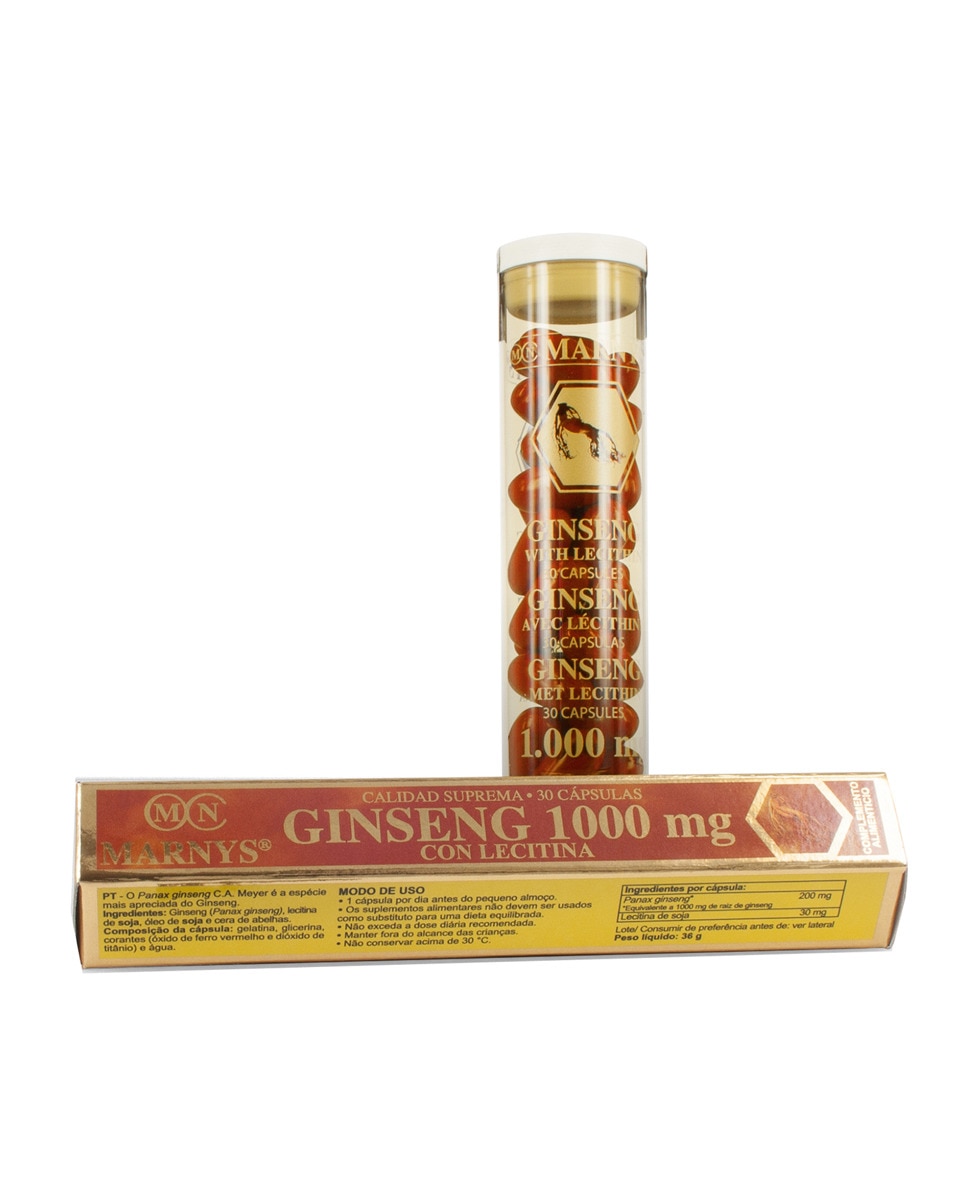 Marnys - Cápsulas Ginseng 1000 mg con Lecitina Marnys.