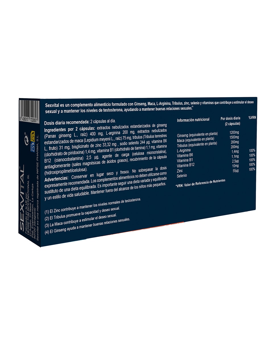 Imagen 2 de Sexvital Complemento Alimenticio