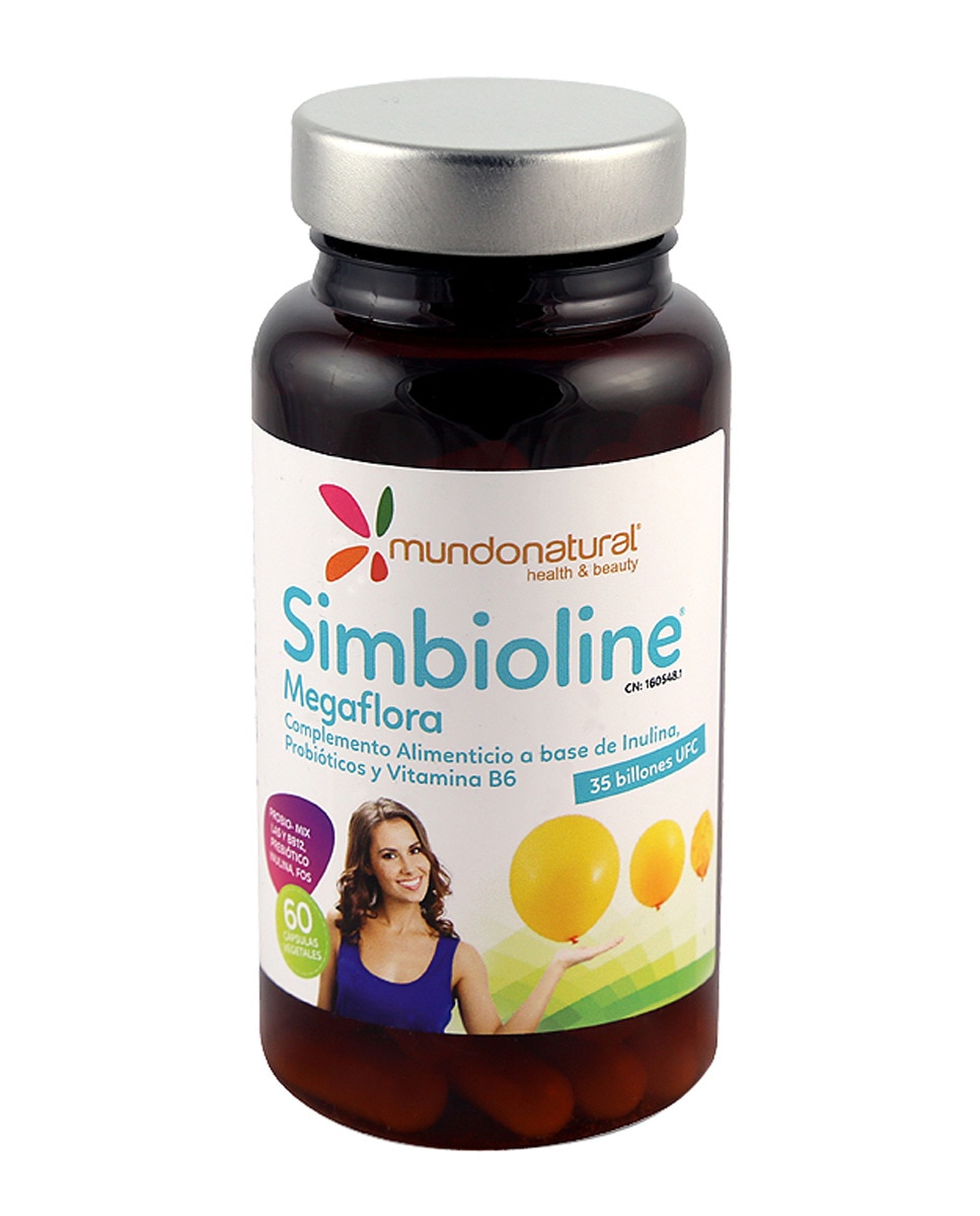 Mundo Natural - 60 cápsulas Simbioline megaflora Mundo Natural.