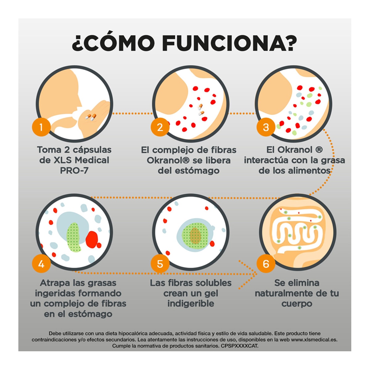Imagen 4 de 180 Cápsulas Captagrasas Pro 7 Nudge XLS Medical