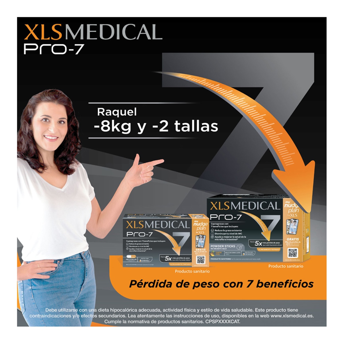 Imagen 9 de 180 Cápsulas Captagrasas Pro 7 Nudge XLS Medical