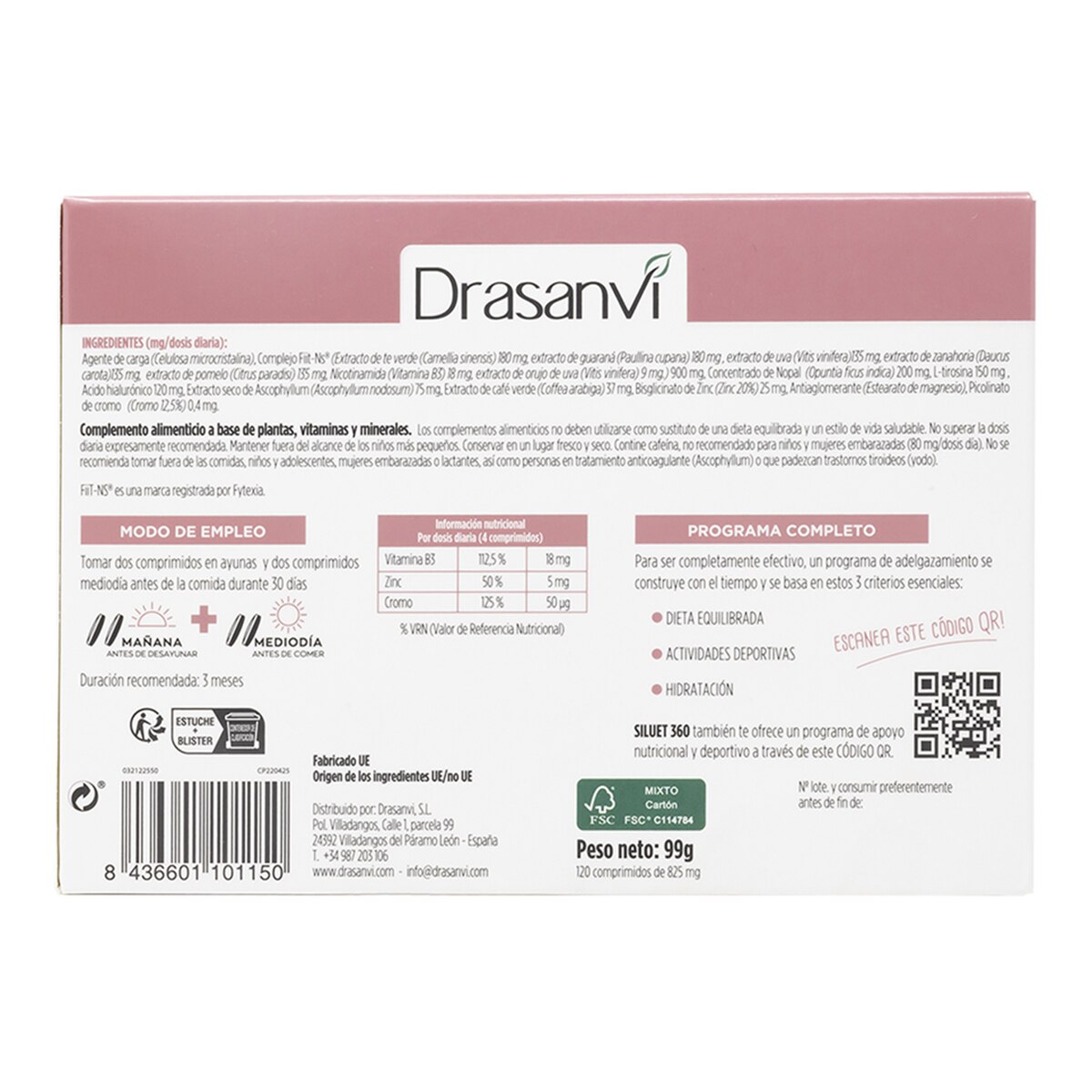 120 Comprimidos Siluet 360º Drasanvi 2