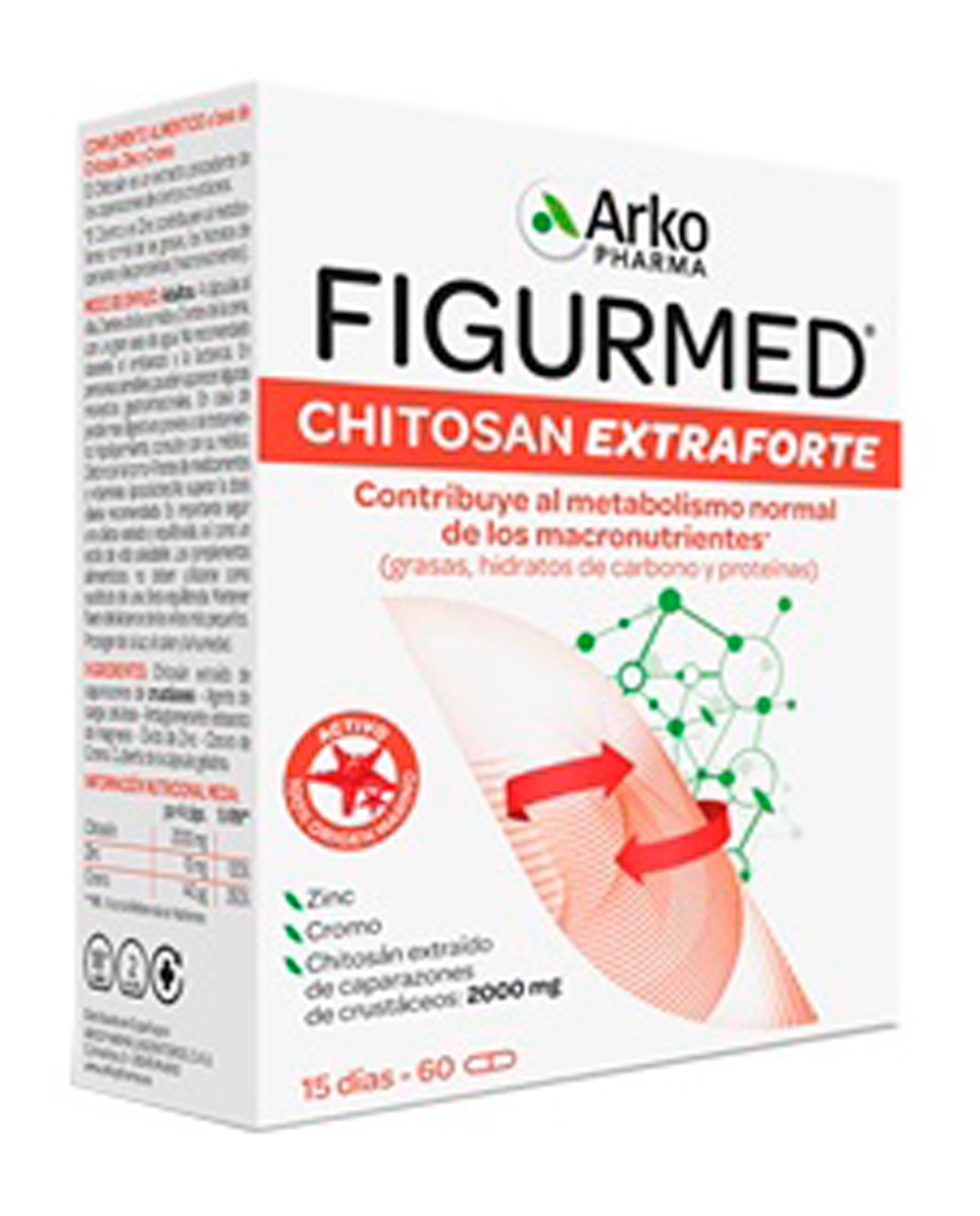 Imagen 0 de Complemento Alimenticio Figurmed Chitosán Extra Forte 60 Cápsulas Arkopharma