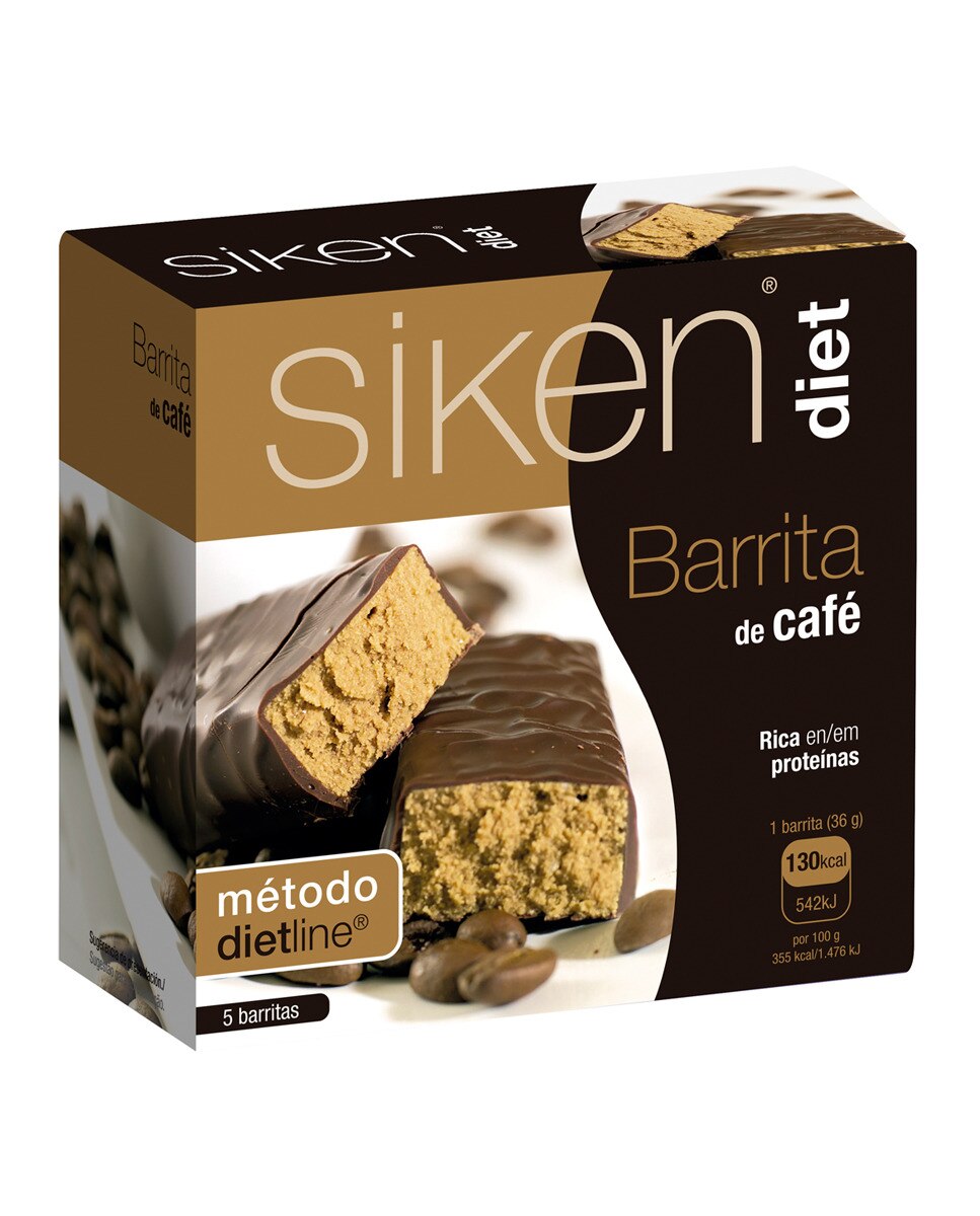 Imagen 0 de Barritas de proteína y fibra Café Sikendiet Siken