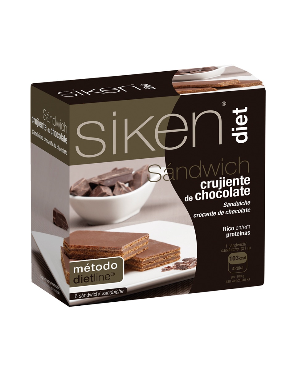 Siken® - Sandwich crujiente de chocolate Sikendiet Siken.