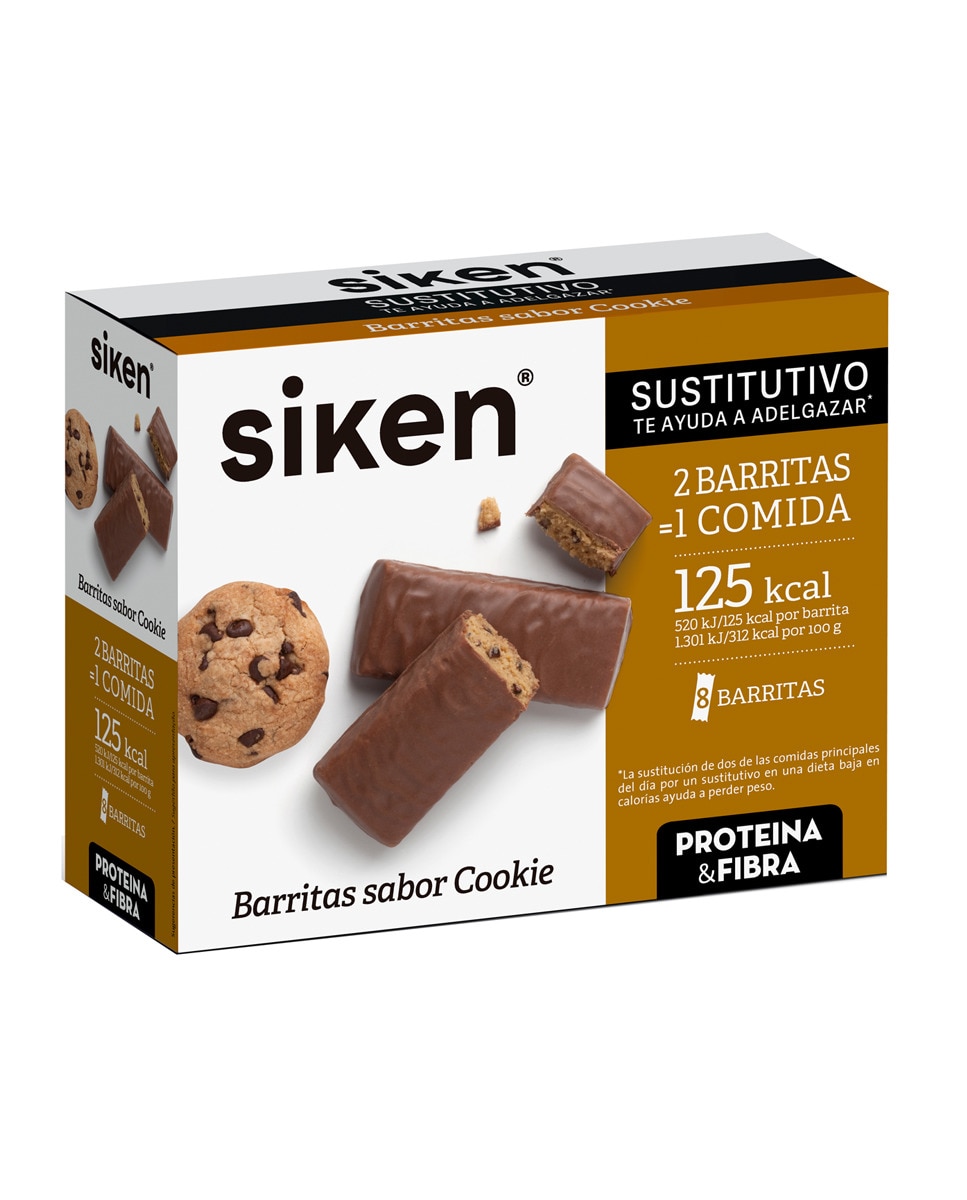 Caja 8 barritas Cookie 44 g Siken 1