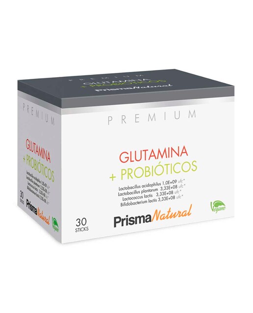 Imagen 0 de Complemento Alimenticio Glutamina + Probioticos 30 Sticks Prisma Premium Prisma Natural