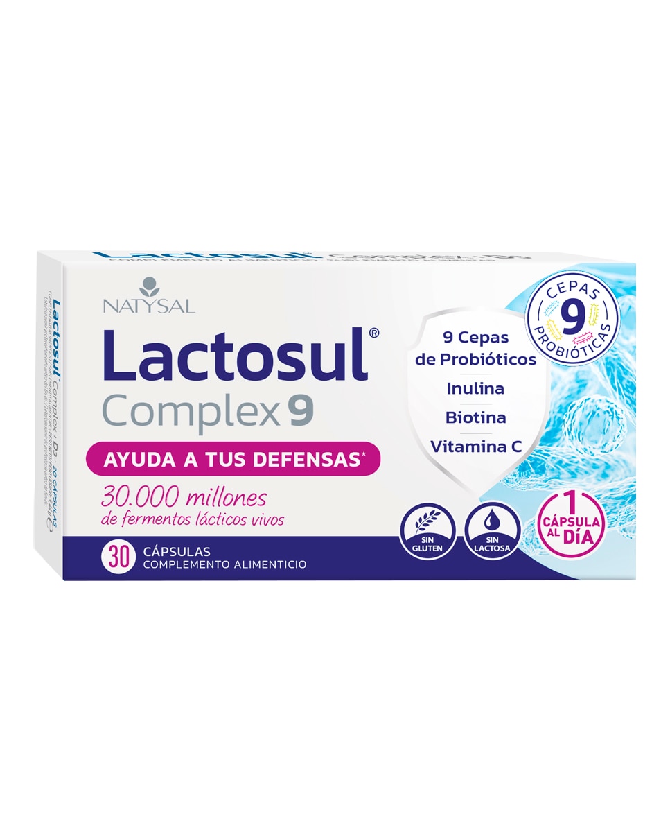 Natysal - 30 Cápsulas Complemento alimenticio Lactosul Natysal.