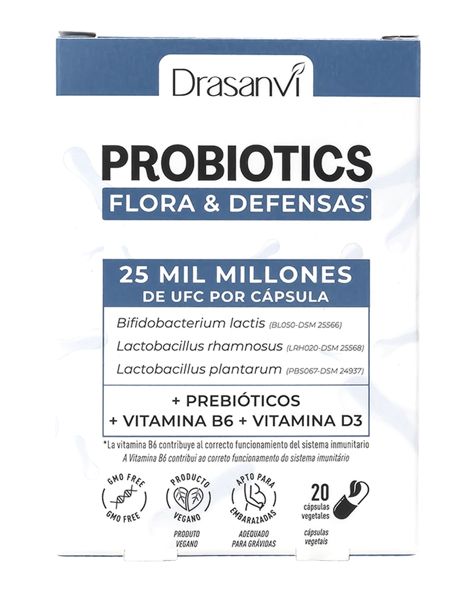 Drasanvi - 20 Cápsulas Probiotics Flora Y Defensas Drasanvi.