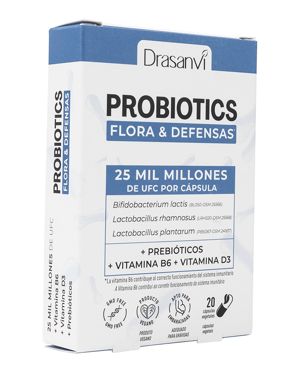 20 Cápsulas Probiotics Flora Y Defensas Drasanvi 4