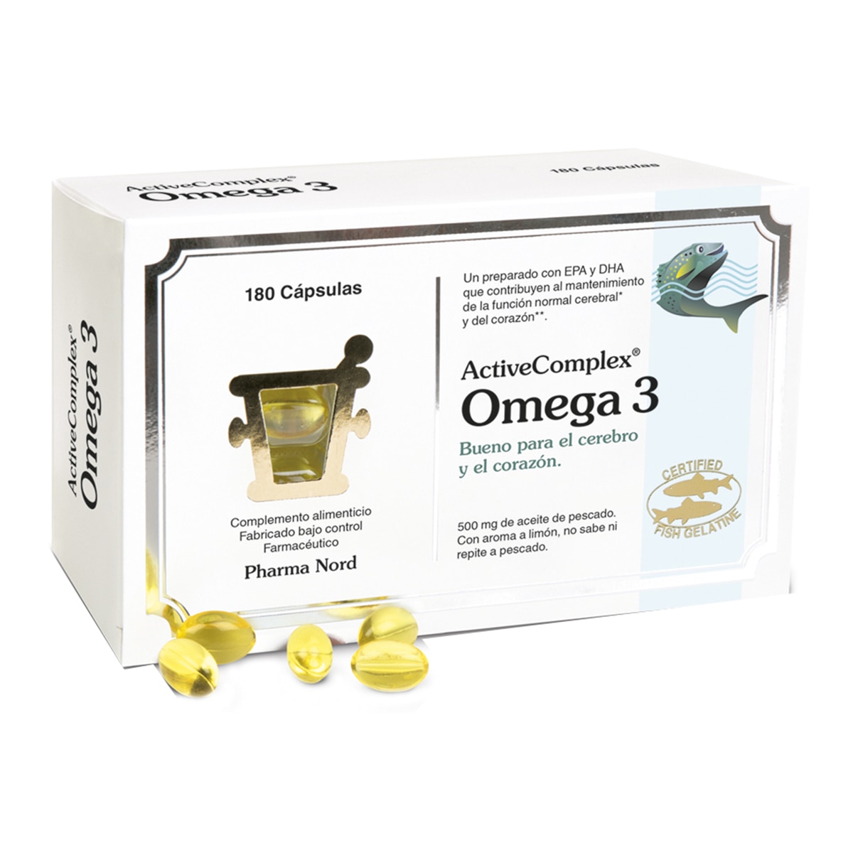Pharma Nord - 180 Cápsulas ActiveComplex Omega 3 Pharma Nord.