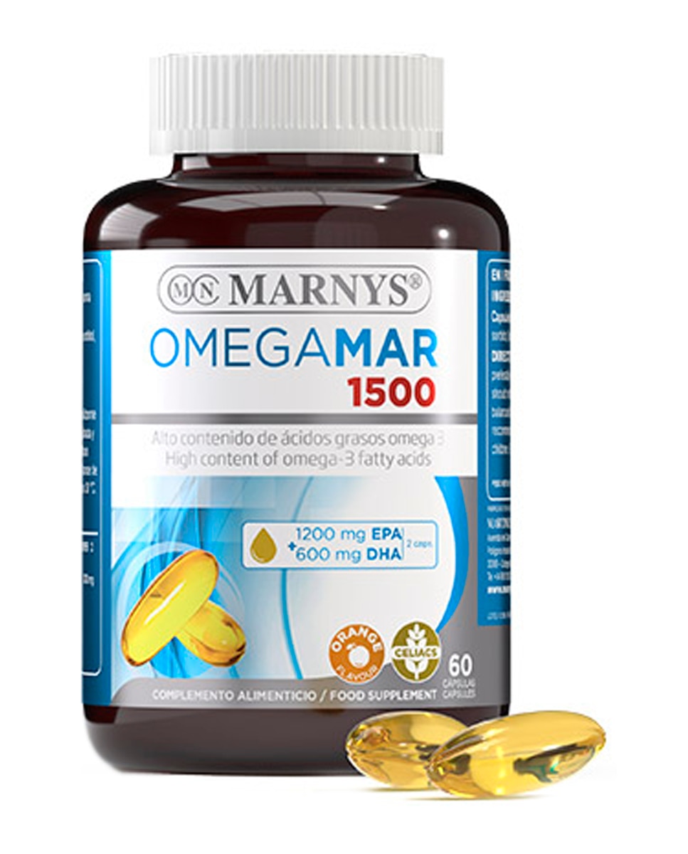 Marnys - 60 Perlas Protección Cardiovascular Omegamar 1500 Con Dha+Epa Marnys.