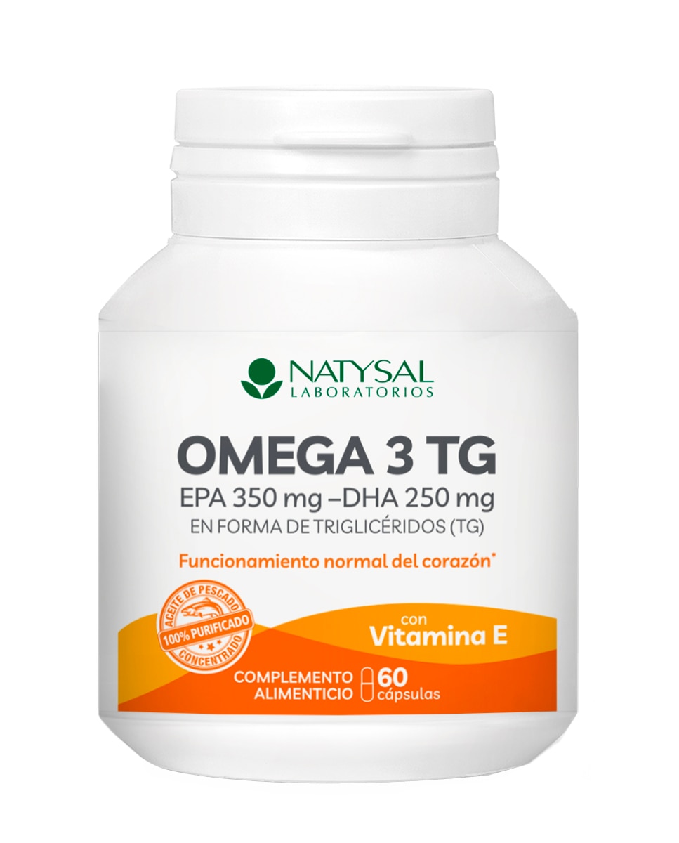 Natysal - 60 Cápsulas Complemento Alimenticio Super Omega 3 TG Natysal.