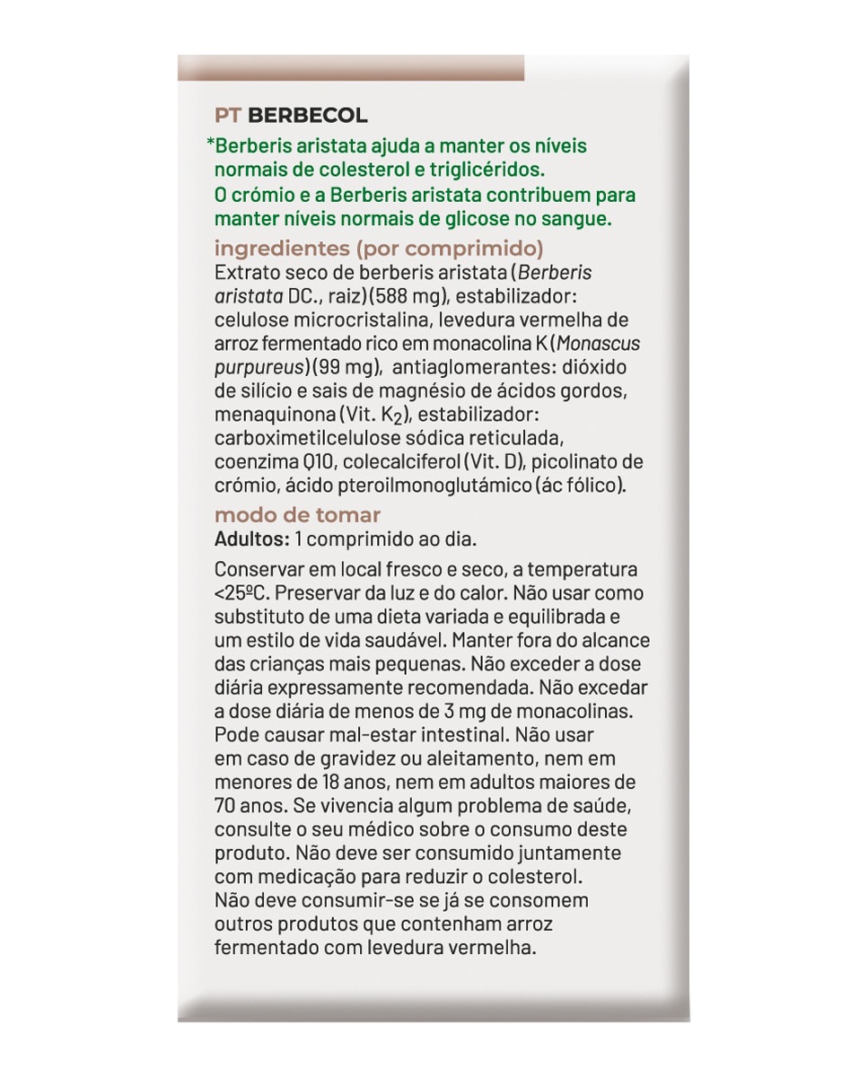 30 comprimidos x 1000 mg Berbecol Soria Natural - 30 comprimidos 6