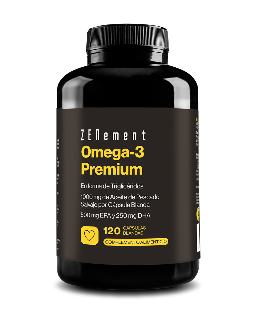 ZENEMENT - 120 Cápsulas blandas Complemento Alimenticio Omega-3 Premium 1000 mg, 500 mg EPA - 250 mg DHA Zenement.