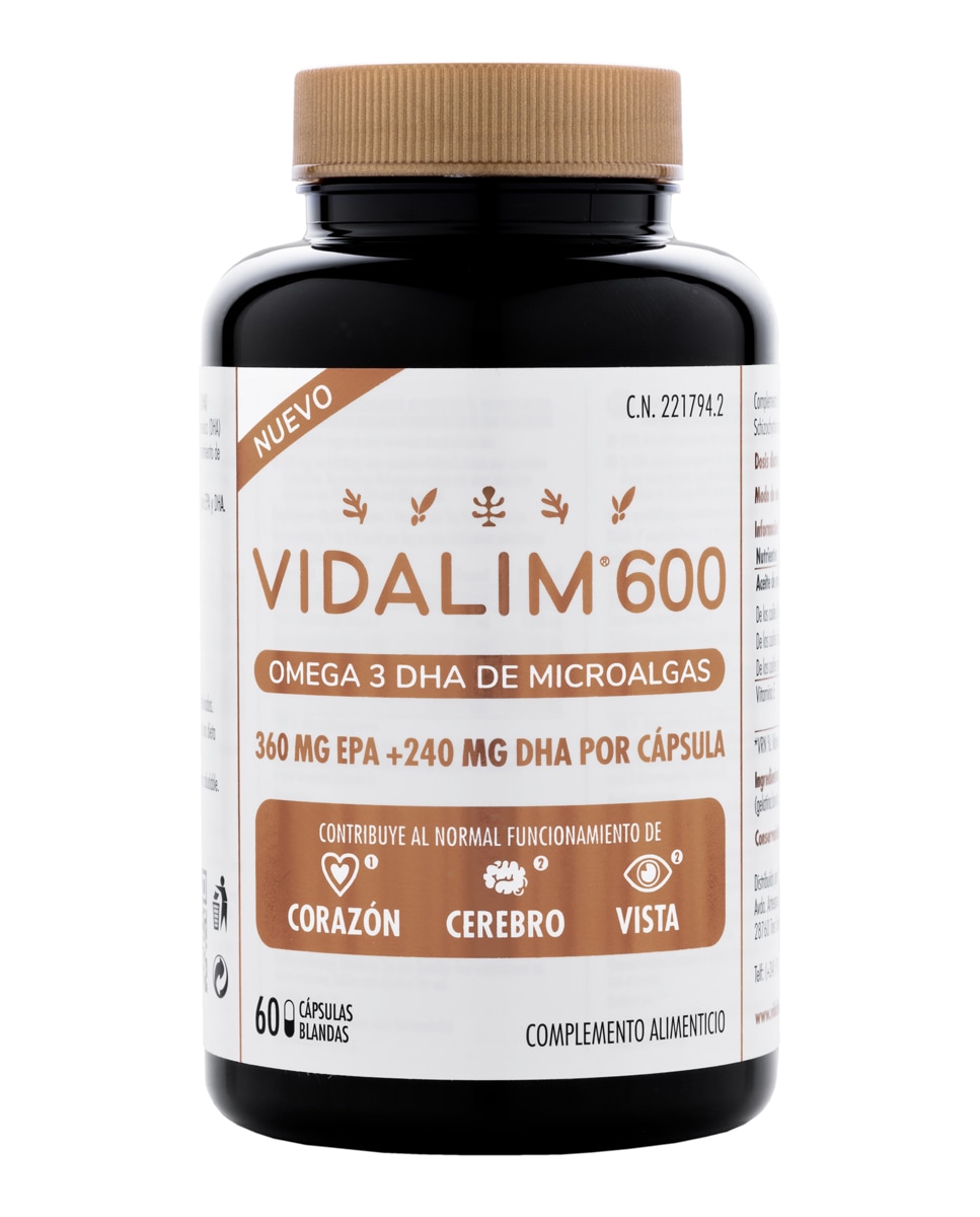 Imagen 0 de Complemento Alimenticio Omega 3 EPA+ DHA de microalgas  y Vit. E Vidalim