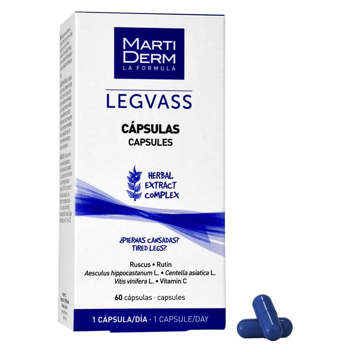 Imagen 0 de 60 Cápsulas Colágeno Legvass Bodycare MartiDerm