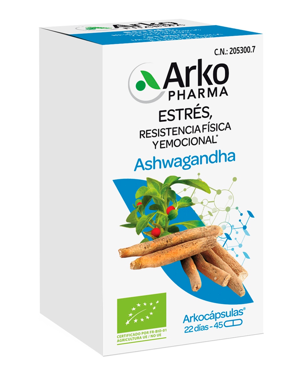 Imagen 0 de 45 Cápsulas Complemento Alimenticio Arkocápsulas® Ashwagandha  Arkopharma
