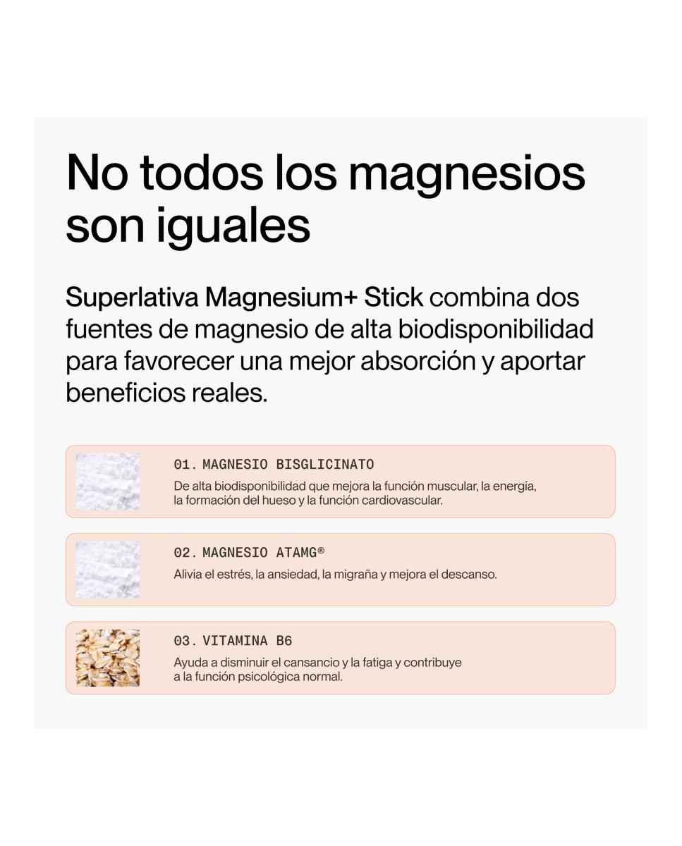 Complemento alimenticio Magnesium+ Stick Superlativa 6