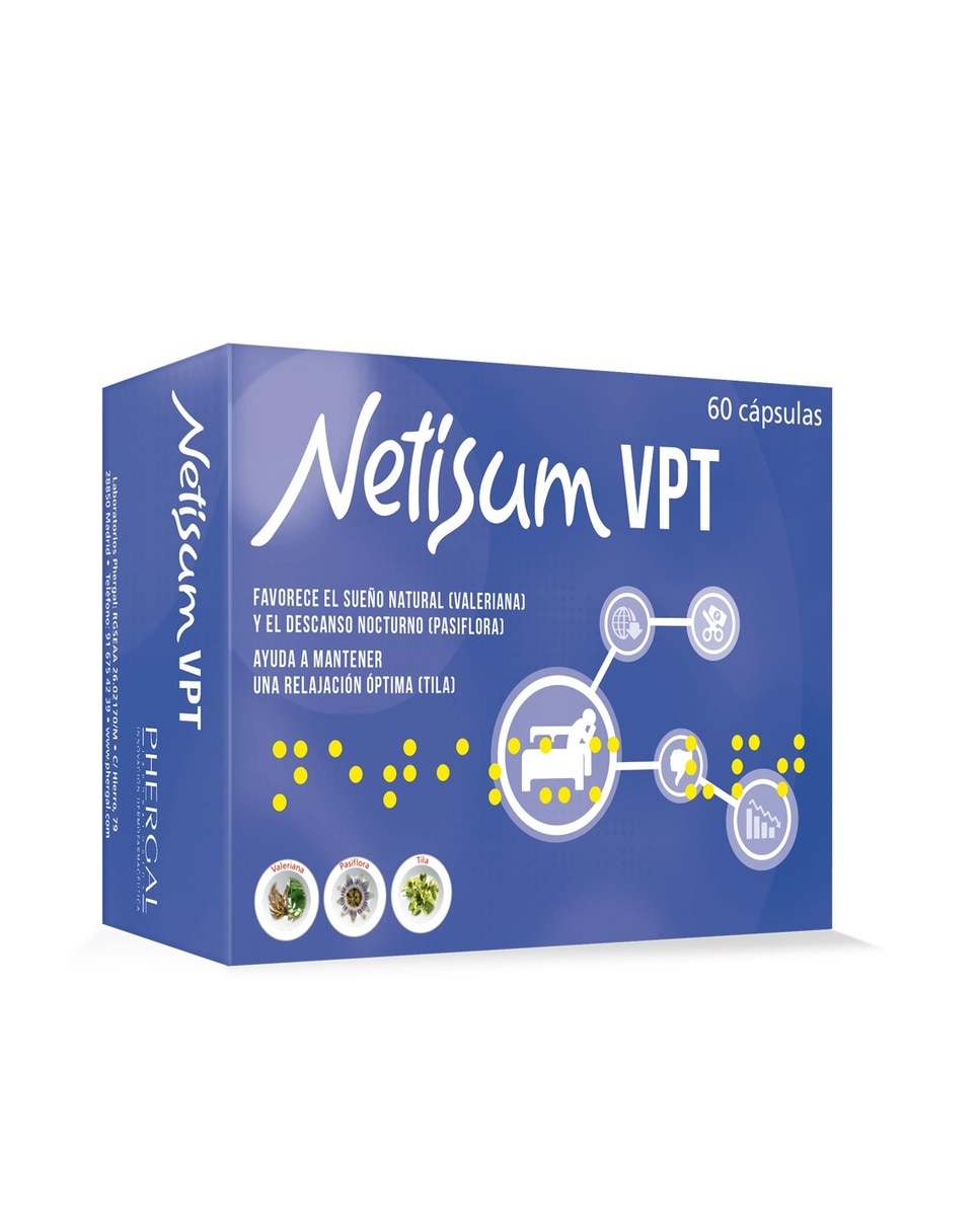 Netisum - 60 Cápsulas VPT para el Sueño Netisum.