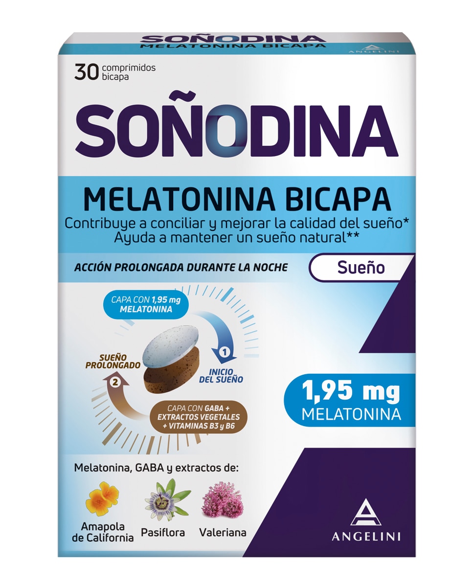 Imagen 0 de Comprimidos Soñodina Bicapa Angelini