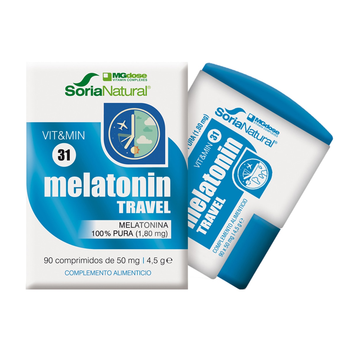 Soria Natural - 90 Comprimidos Melatonin Travel Soria Natural.