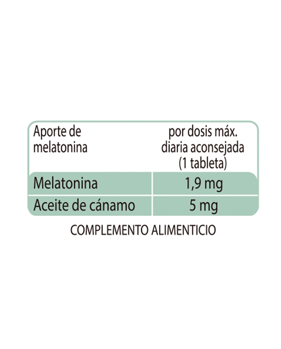 30 Tabletas Complemento Alimenticio Melatonin Pura 1,9 mg + Cannabis Esi 2