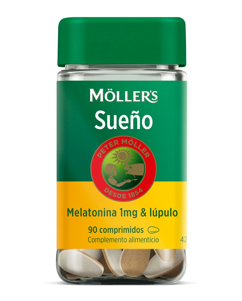 Imagen 1 de 90 Comprimidos Complemento Alimenticio Sueño Melatonina Möller's