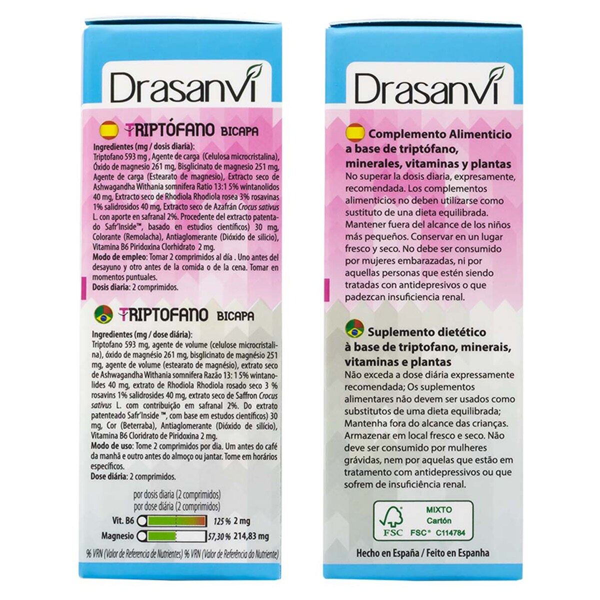 Cápsulas Triptófano Bicapa Be Happy Drasanvi 2