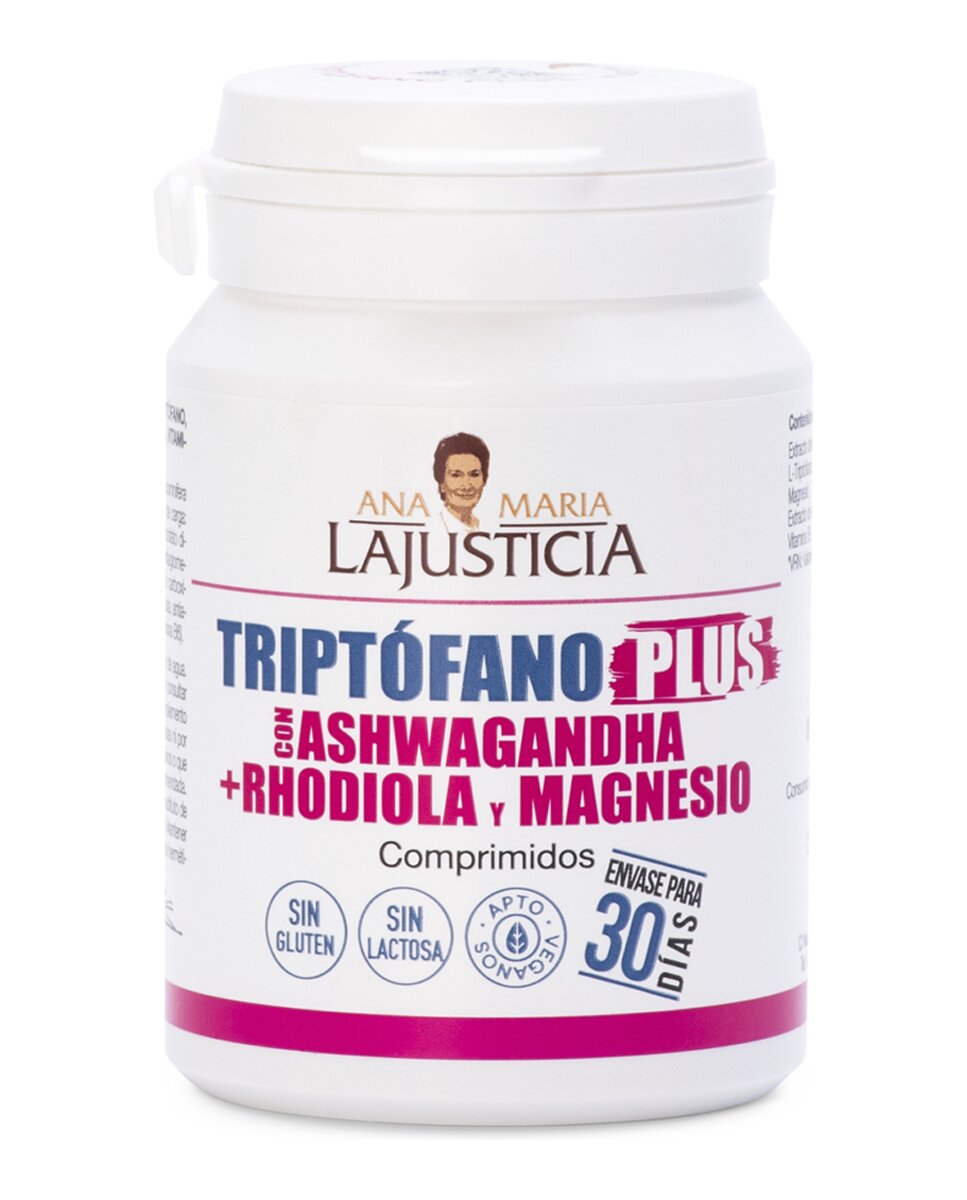 Ana María Lajusticia - 60 Comprimidos Triptófano Plus Con Ashwagandha+ Rhodiola y Magnesio Ana María LaJusticia.