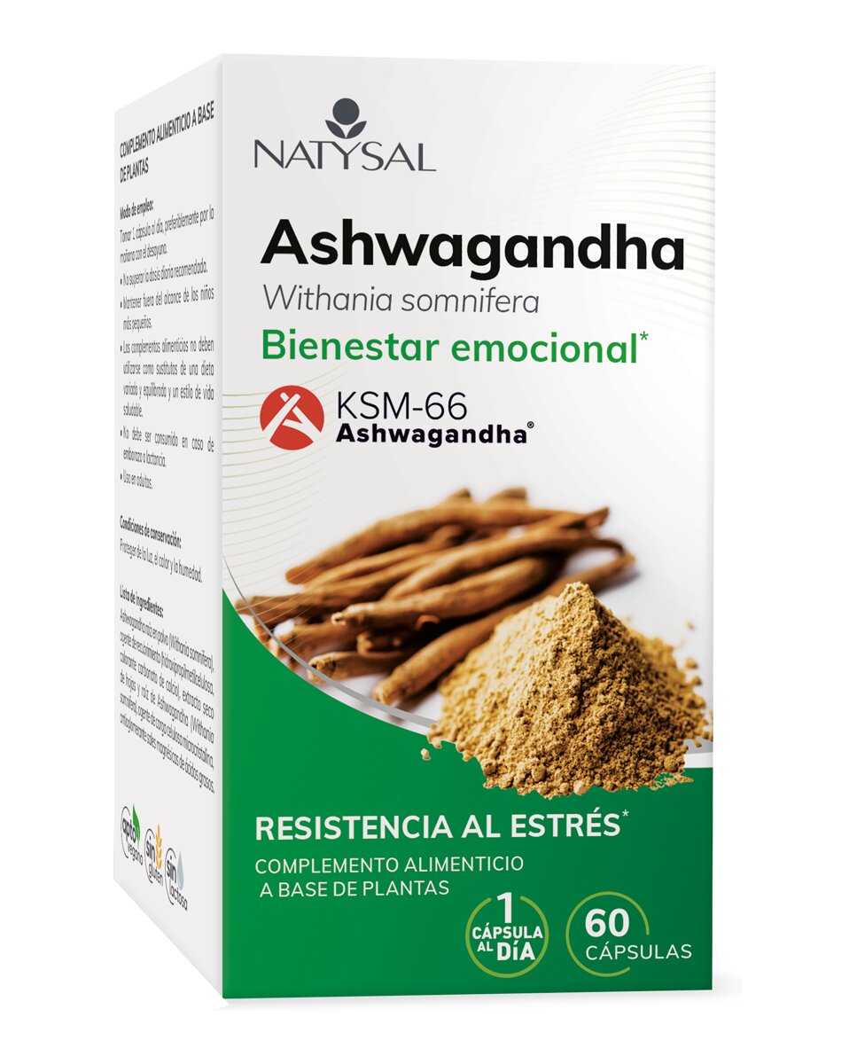 Natysal - 60 Cápsulas Complemento alimenticio Ashwagandha Natysal.