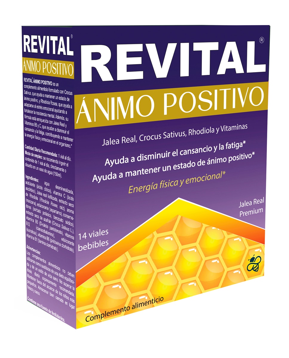 Revital - 14 Viales Complemento Alimenticio Ánimo Positivo Revital.
