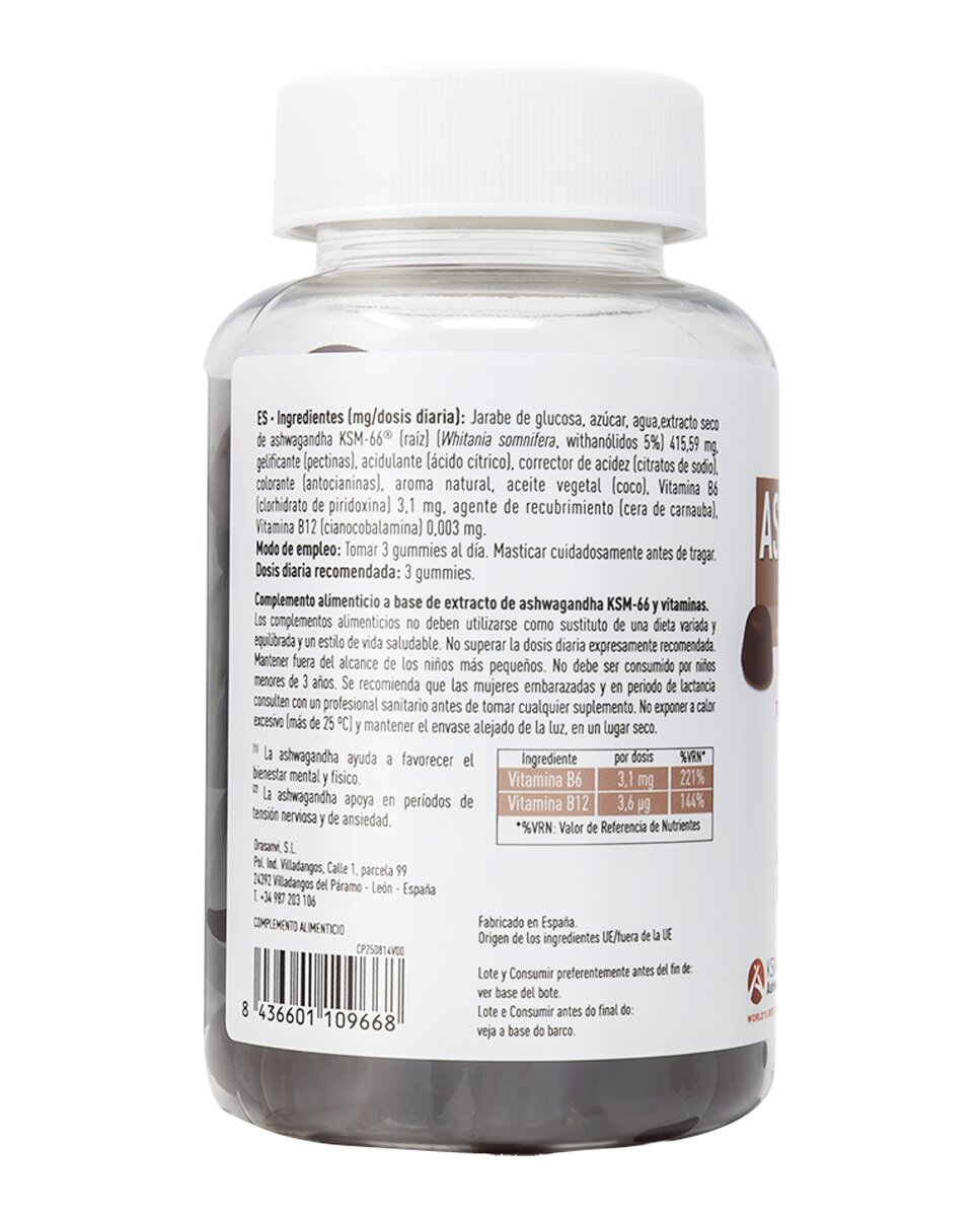 90 Gummies Complemento Alimenticio Ashwagandha Ksm-66 Drasanvi 3