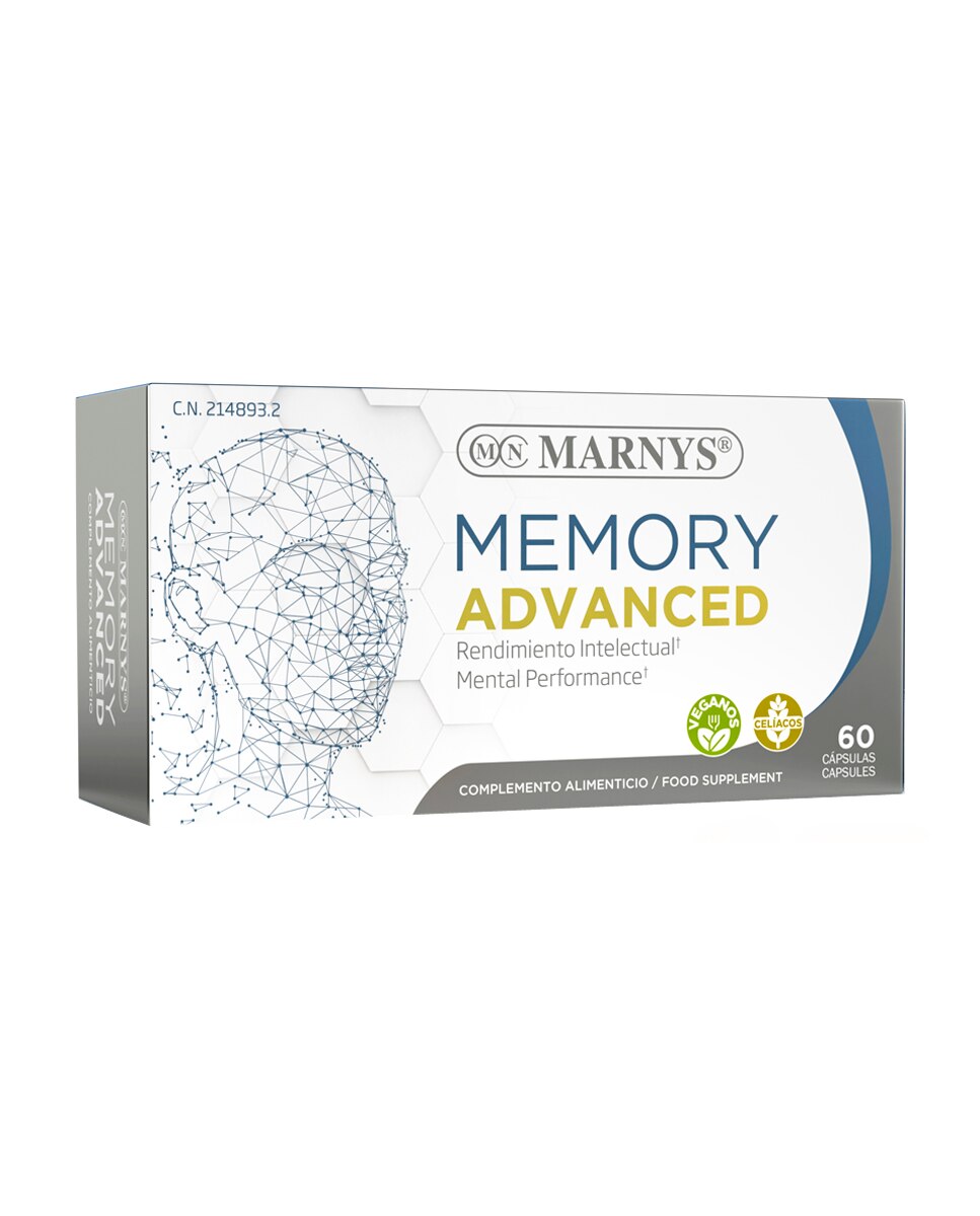 Imagen 0 de 60 Cápsulas Bienestar Mental Y Concentración Memory Advanced Marnys