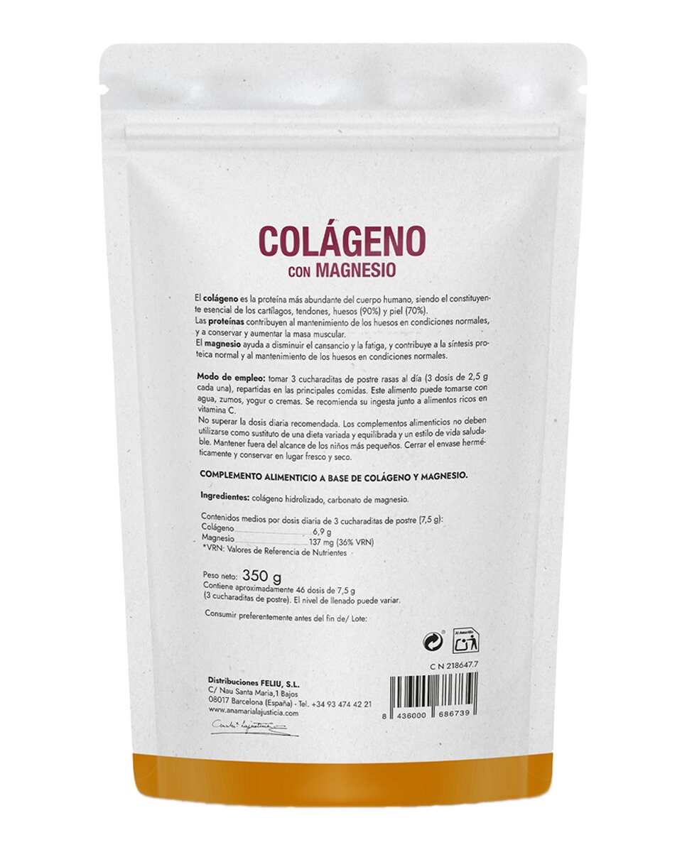 Colágeno y Magnesio en Polvo para regenerar tejidos Ana María LaJusticia - 350 g 2