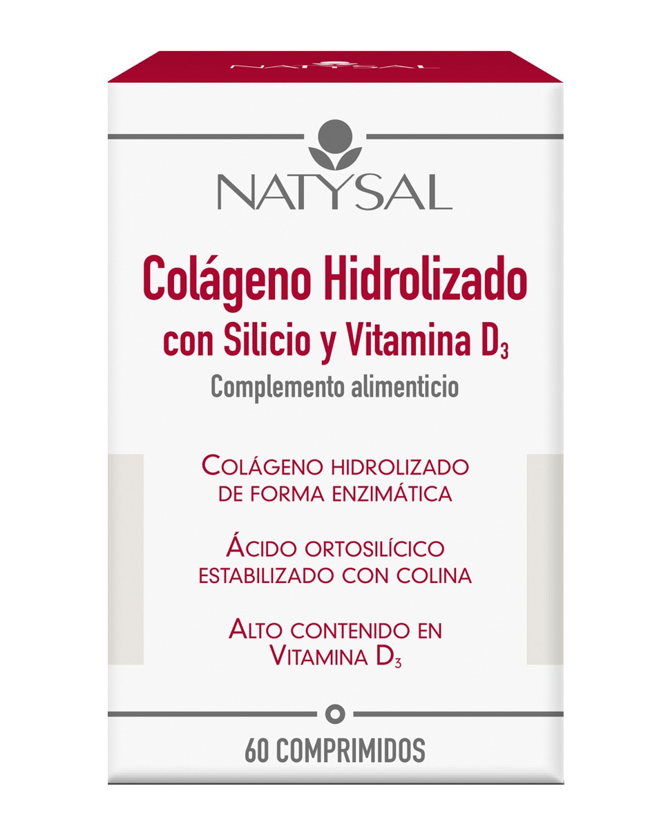 Natysal - 60 Comprimidos Colágeno Hidrolizado con Silicio y Vitamina D3 Natysal.