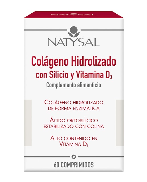 60 Comprimidos Colágeno Hidrolizado con Silicio y Vitamina D3 Natysal