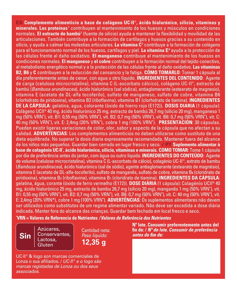 30 Comprimidos Intensive Colágeno Uc-Ii Epaplus Arthicare 2