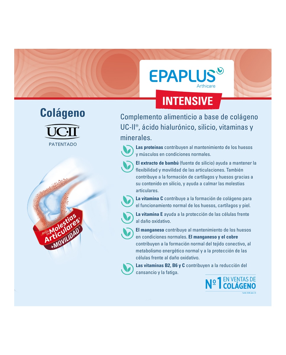30 Comprimidos Intensive Colágeno Uc-Ii Epaplus Arthicare 4
