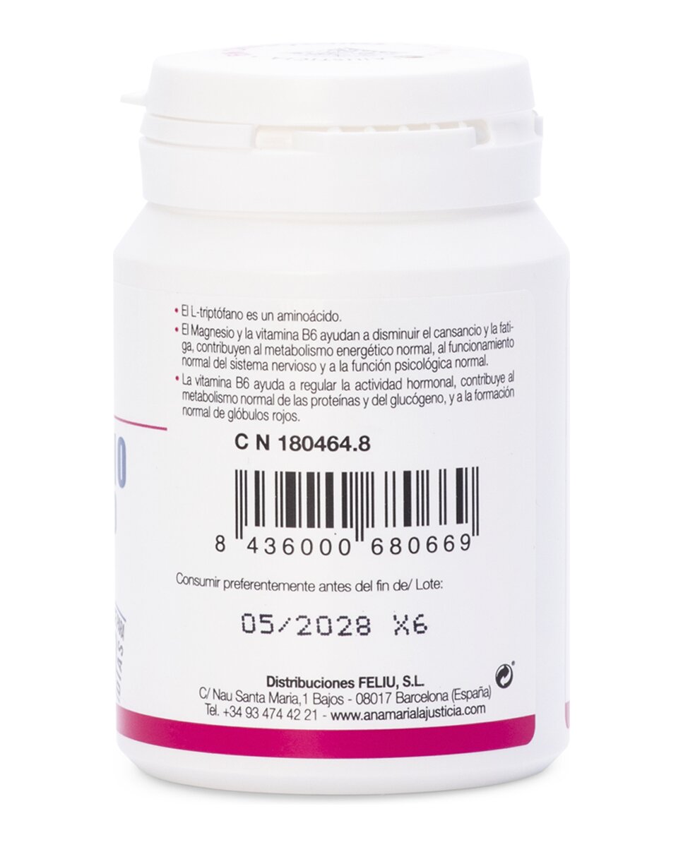 60 Comprimidos Triptófano con Magnesio + Vitamina B6 Ana María LaJusticia 3
