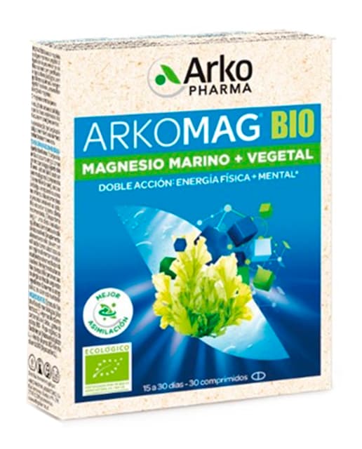 30 Comprimidos Arkomag Bio Magnesio Marino + Vegetal Arkopharma