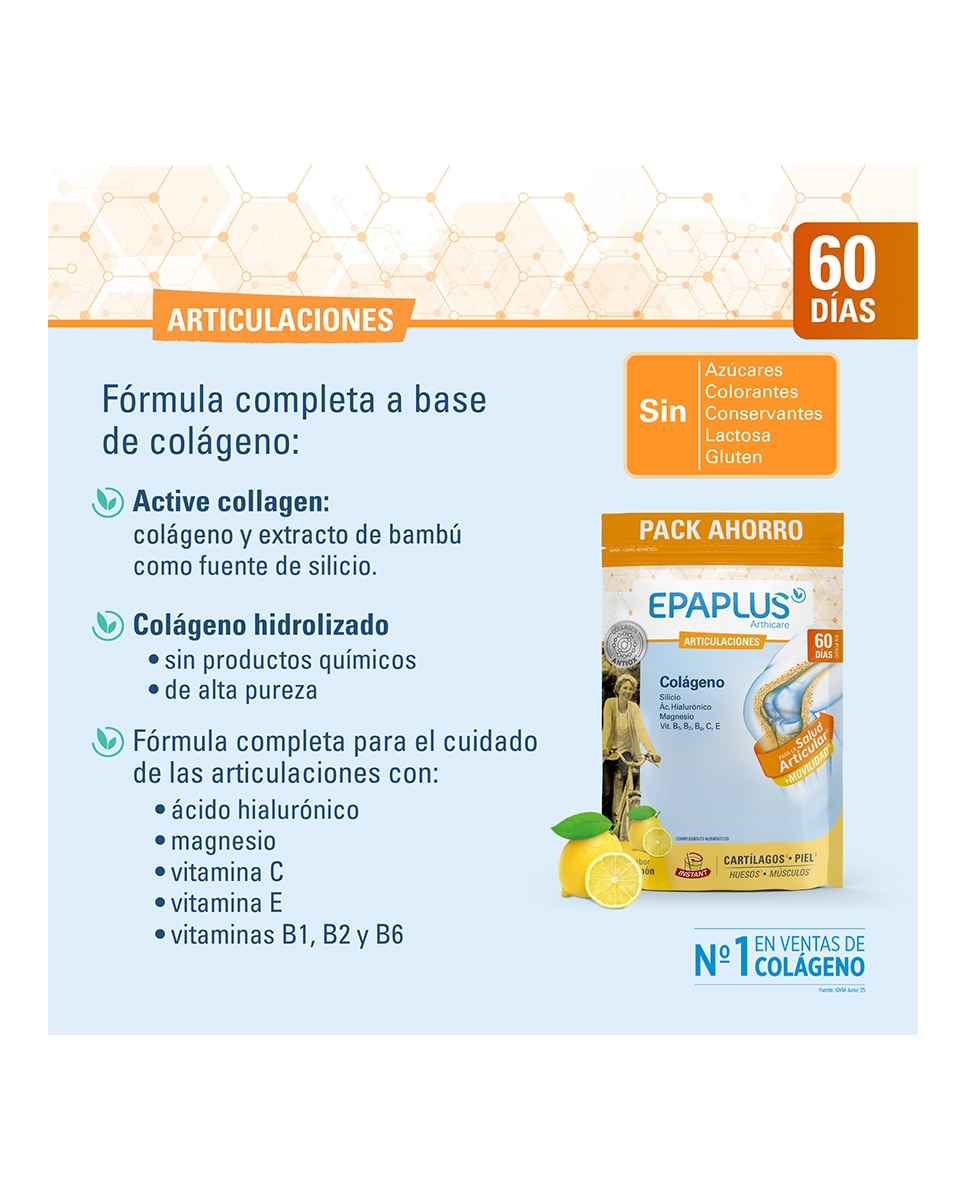 Colágeno Instant Limón 60 Días Epaplus - 668 g 5