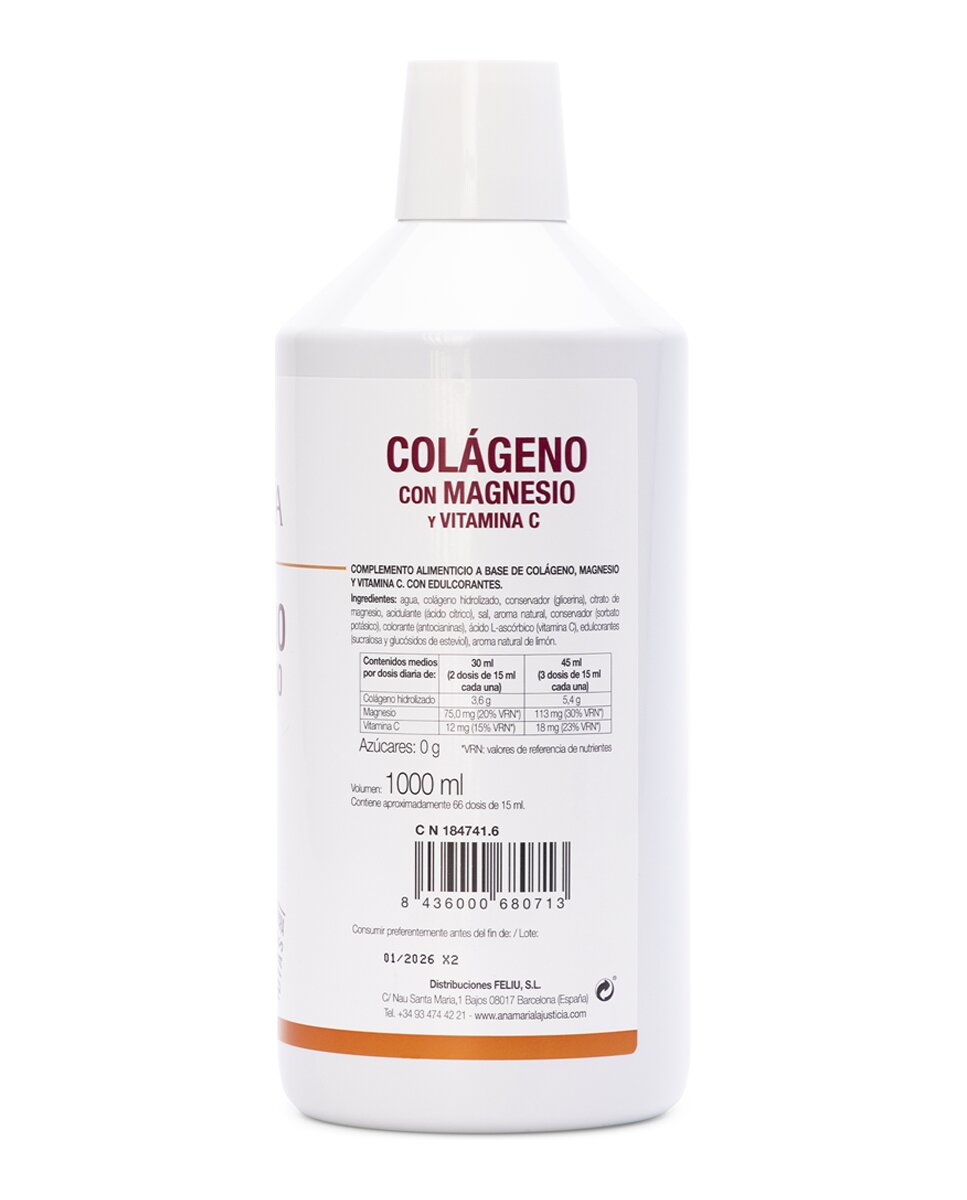 Colágeno Con Magnesio y Vitamina C Sabor Cereza 1 L Ana María LaJusticia 3
