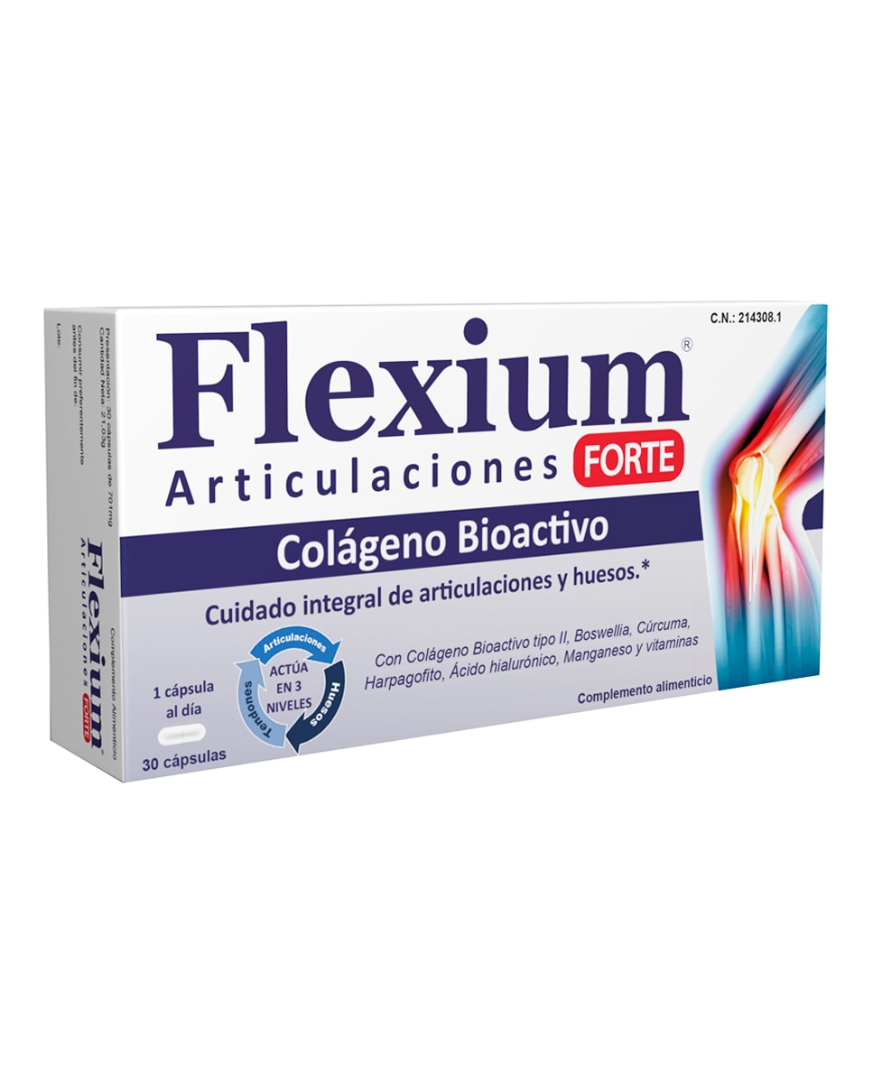 Flexium - Complemento alimenticio articulaciones forte 30 cápsulas Flexium.