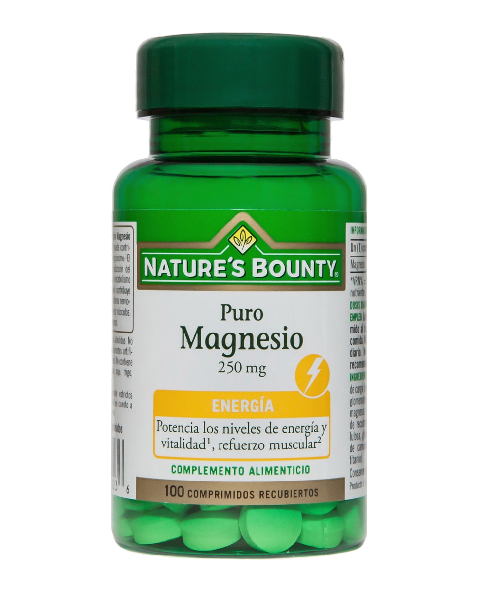 100 Comprimidos Magnesio 250 mg Nature's Bounty 1