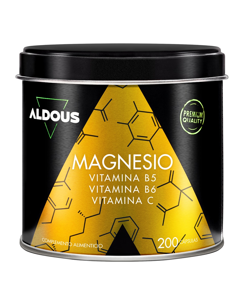 Aldous Bio - 200 Cápsulas para el cansancio y la fatiga con Citrato de Magnesio y Vitaminas Aldous Bio.