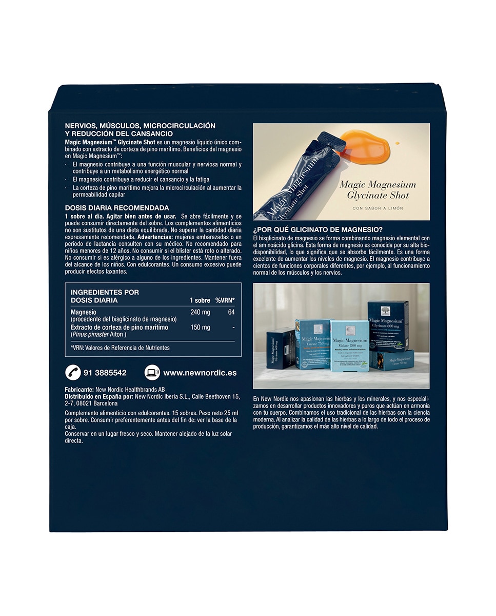 Imagen 2 de 15 Sobres Magic Magnesium Glycinate New Nordic