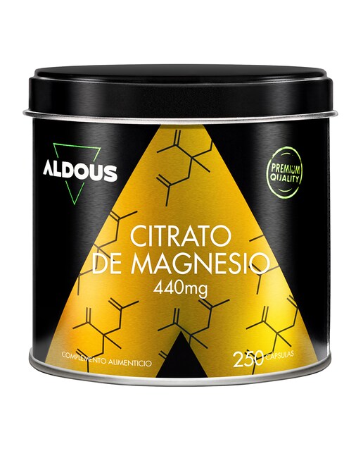 250 Cápsulas Citrato de Magnesio Aldous