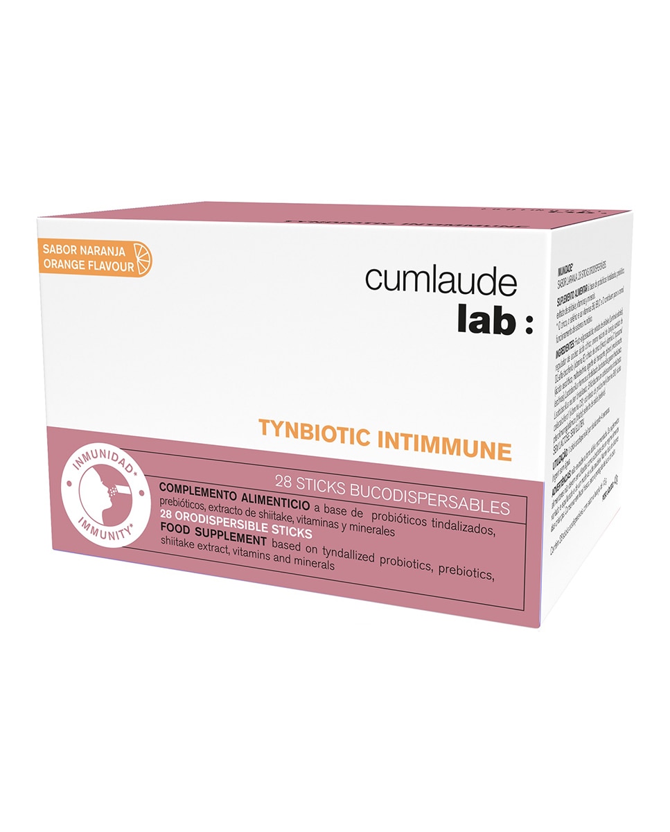 Cumlaude Lab - 28 Sticks bucodispersables sabor naranja Cum Tynbiotic Intimmune Cumlaude.