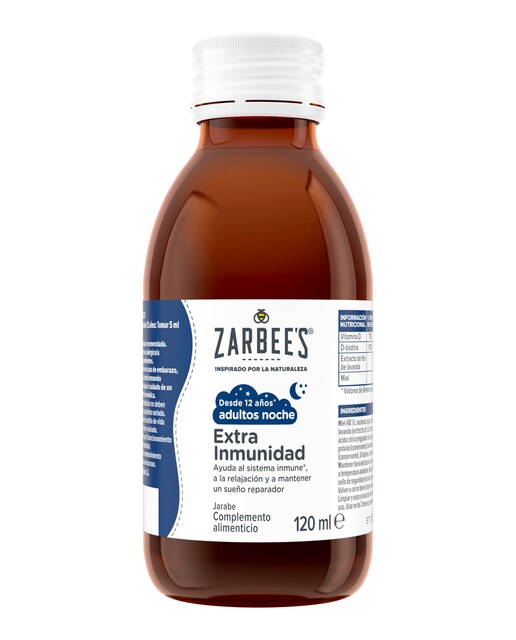 Imagen 0 de Jarabe Noche Extra Inmunidad 120 ml Zarbee's